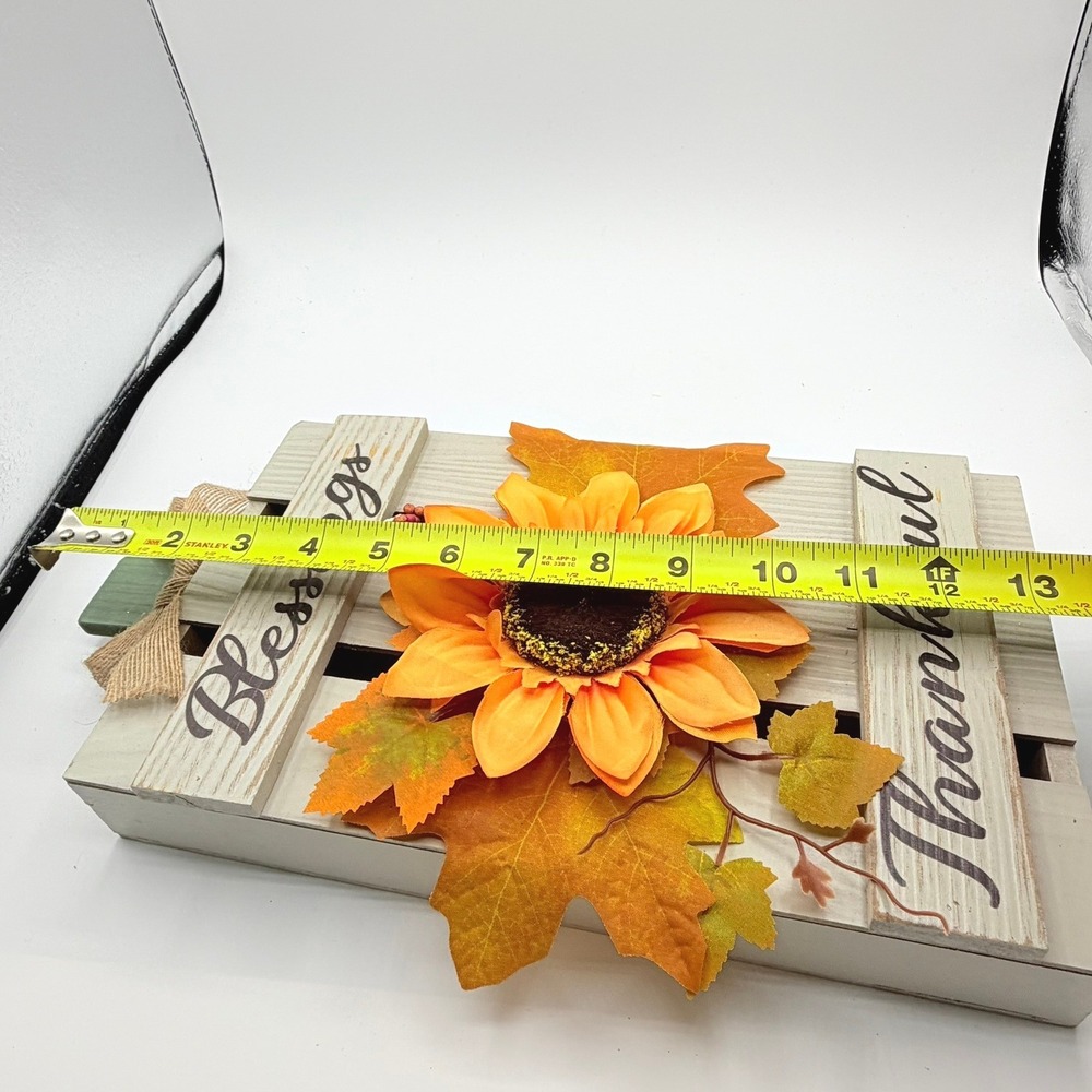 Unbranded Fall Home Decor Lot 2 Piece Tan White Excellent Rustic Autumn Signs - Picture 8 of 10